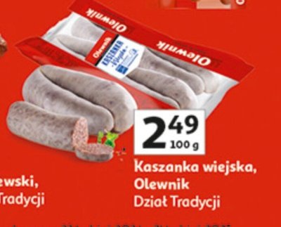 Kaszanka wiejska Olewnik promocja w Auchan