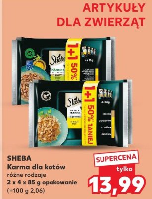 Karma dla kotów Sheba różne rodzaje 2 x 4 x 85 g promocja w Kaufland