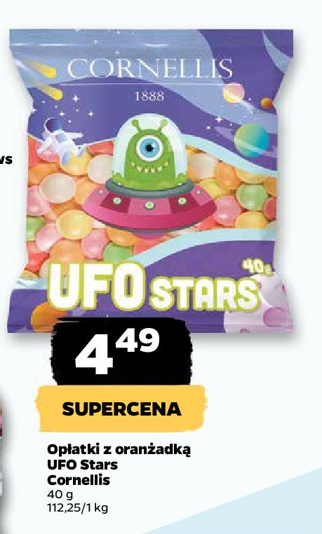 Opłatki z oranżadką ufo Cornellis promocja