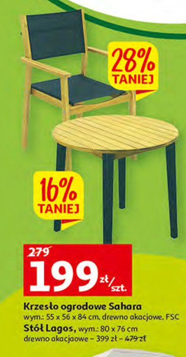 Krzesło ogrodowe sahara 55 x 56 x 84 cm Garden star promocja