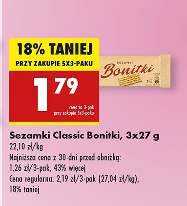 Sezamki classic Bonitki promocja