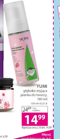 Pianka głęboko myjąca do twarzy intensywne nawilżenie Yumi cosmetics promocja