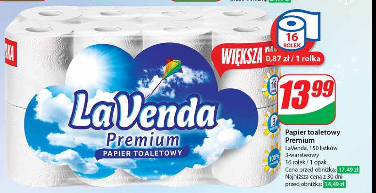 Papier toaletowy premum Lavenda promocja