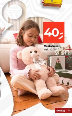 Maskotka miś wys. 50 cm promocja w Dealz