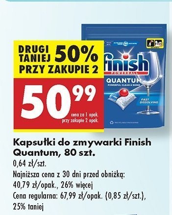 Tabletki do zmywarek Finish quantum promocja