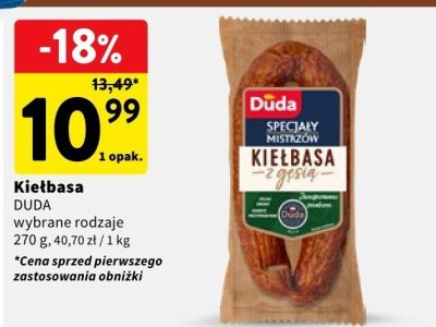 Kiełbasa DUDA wybrane rodzaje promocja w Intermarche