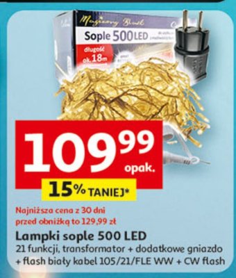 Lampki Sopie 500 LED promocja w Auchan