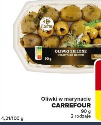 Oliwki zielone w marynacie ziołowej CARREFOUR promocja w Globi