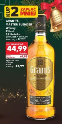 Whisky GRANT'S MASTER BLENDER promocja w Kaufland