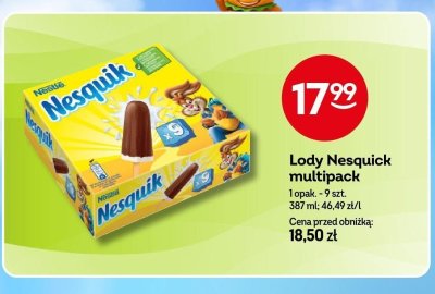 Lody Nesquick multipack promocja w Żabka