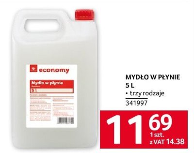 Mydło w płynie 5L + trzy rodzaje economy promocja w Selgros