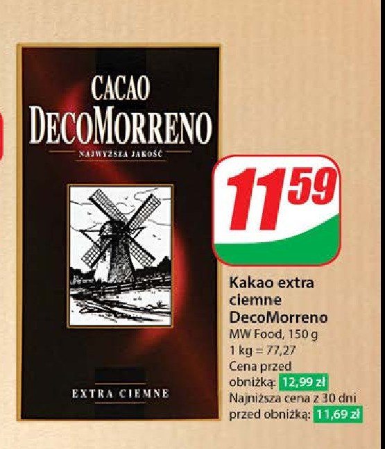 Kakao extra ciemne Decomorreno promocja