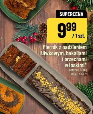 Piernik z nadzieniem śliwkowym, bakaliami i orzechami włoskimi Gzrelik 300 g promocja w POLOmarket