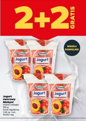 Jogurt owocowy Mlekpol różne rodzaje promocja w Netto