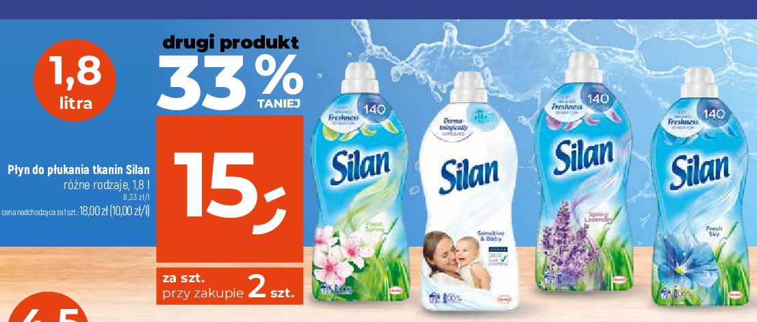 Płyn do płukania sensitive & baby Silan sensitive promocja