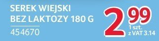 Serek wiejski bez laktozy 180g promocja w Selgros