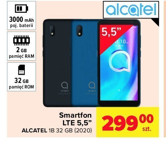Smartfon 5.5" 3 czarny Alcatel promocja