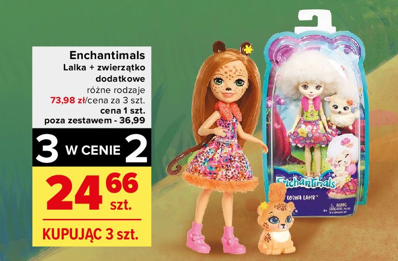 Lalka ze zwierzakiem enchantimals owieczka Mattel promocja