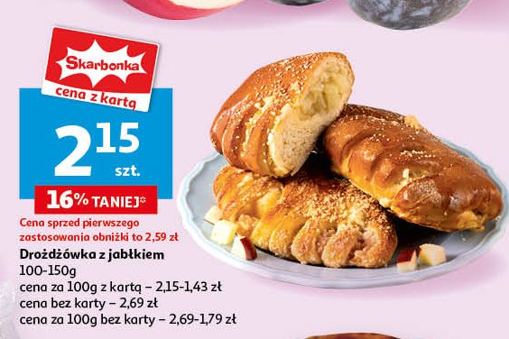 Drożdżówka z jabłkami promocja