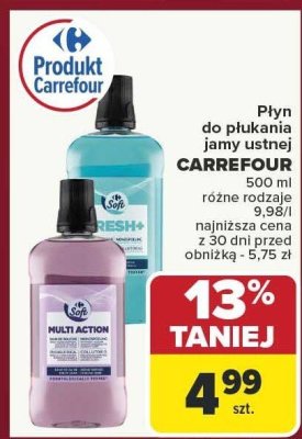 Płyn do płukania jamy ustnej CARREFOUR promocja w Carrefour