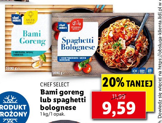 Danie spaghetti bolognese Chef select promocja