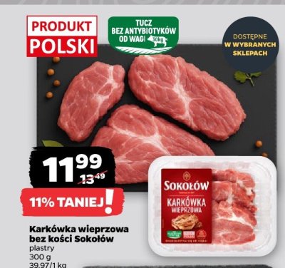 Karkówka wieprzowa bez kości plastry promocja w Netto