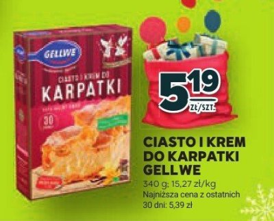 Ciasto i krem do karpatki Gellwe promocja w Stokrotka
