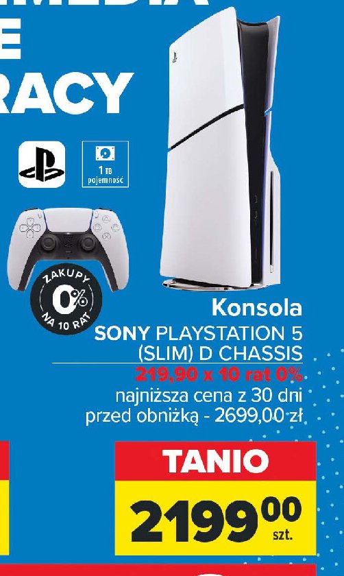 Konsola chassis Sony playstation 5 promocja w Carrefour