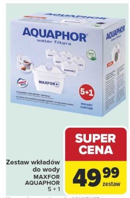 Zestaw wkładów do wody MAXFOR AQUAPHOR 5+1 promocja w Carrefour