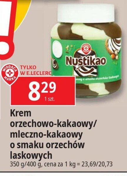 Krem orzechowo-kakaowy Wiodąca marka nustikao promocja