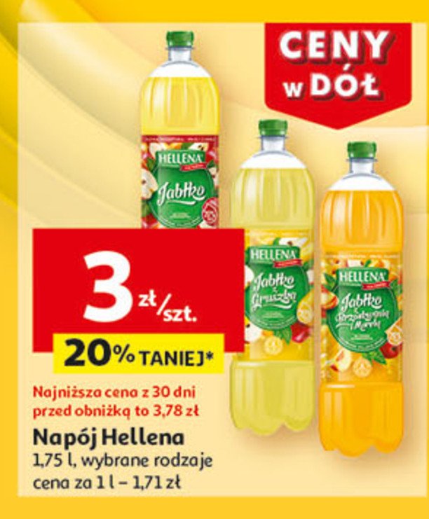 Napój jabłko Hellena promocja w Auchan