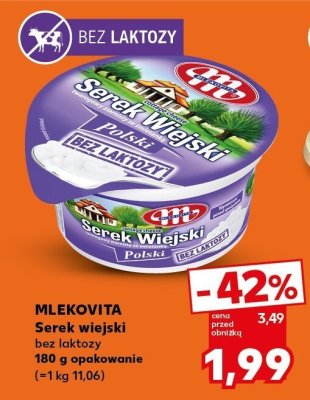 Serek wiejski bez laktozy promocja w Kaufland