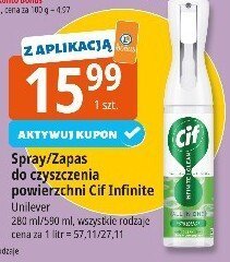 Spray/zapas do czyszczenia powierzchni Cif Infinite promocja w Leclerc