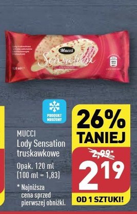 Lody truskawkowe w bia艂ej czekoladzie Mucci sensation promocja