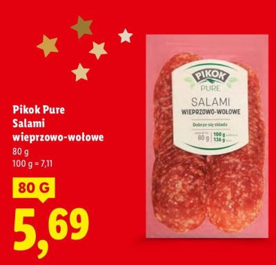 Salami wieprzowo-wołowe 80 g promocja w Lidl
