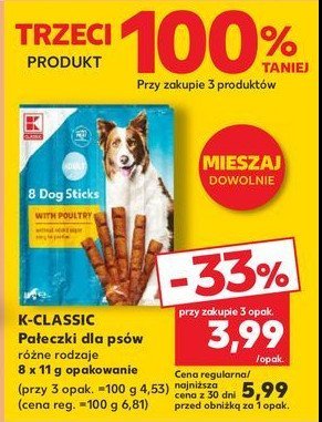 Pa艂eczki dla ps贸w dr贸b K-classic promocja