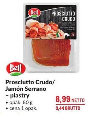 Prosciutto Crudo / Jamón Serrano plastry promocja w Makro