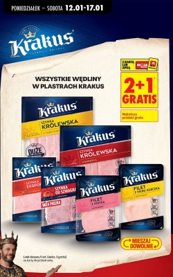 Wszystkie wędliny w plastrach Krakus promocja w Biedronka
