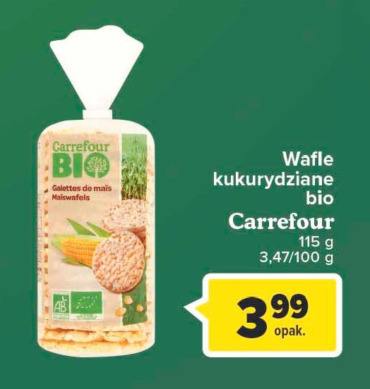 Wafle kukurydziane Carrefour bio promocja