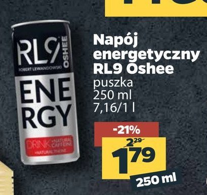 Napoj energetyczny Oshee rl9 promocja
