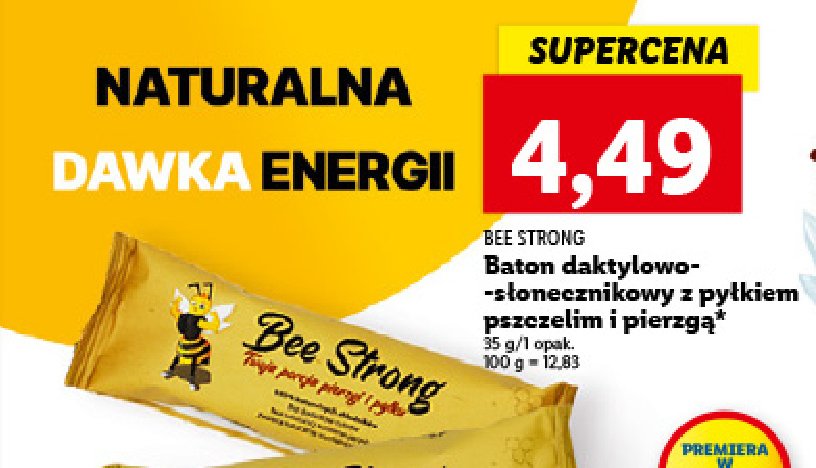 Baton z pyłkiem pszczelim i pierzgą BEE STRONG promocja