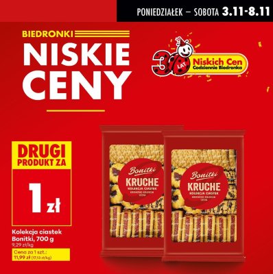 Ciastka kolekcja 700 g promocja w Biedronka