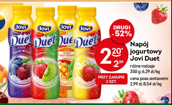 Jogurt mango - biała herbata Jovi duet promocja
