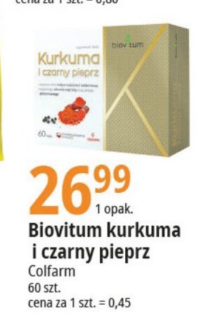 Kurkuma i czarny pieprz Biovitum promocja