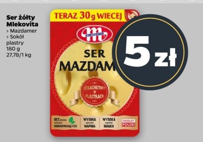 Ser żółty Mazdamer plastry promocja w Netto