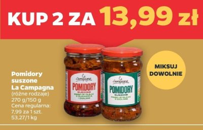 Pomidory suszone La Campagna (różne rodzaje) promocja w Netto