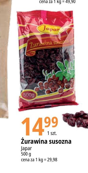 Zurawina suszona Japar promocja
