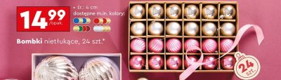 Bombki nietłukące 24 szt. promocja w Biedronka