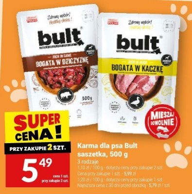Karma dla psa Bult saszetka 500 g promocja w Twój Market