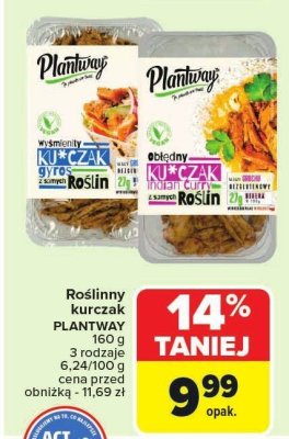 Kurczak roślinny 3 rodzaje Plantway promocja w Carrefour